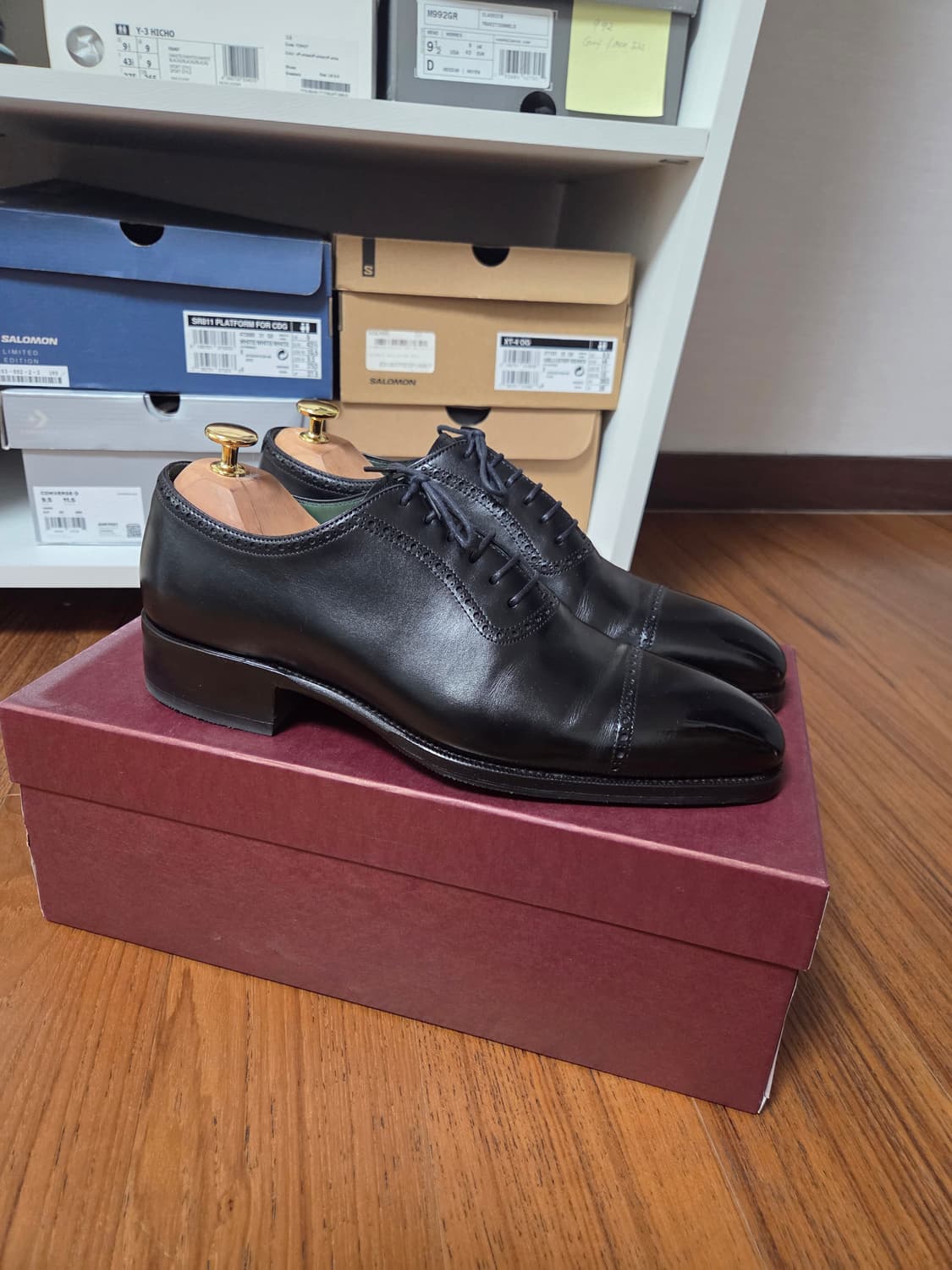 Carmina 블랙 캡토 옥스포드 남성 구두 상품이미지2