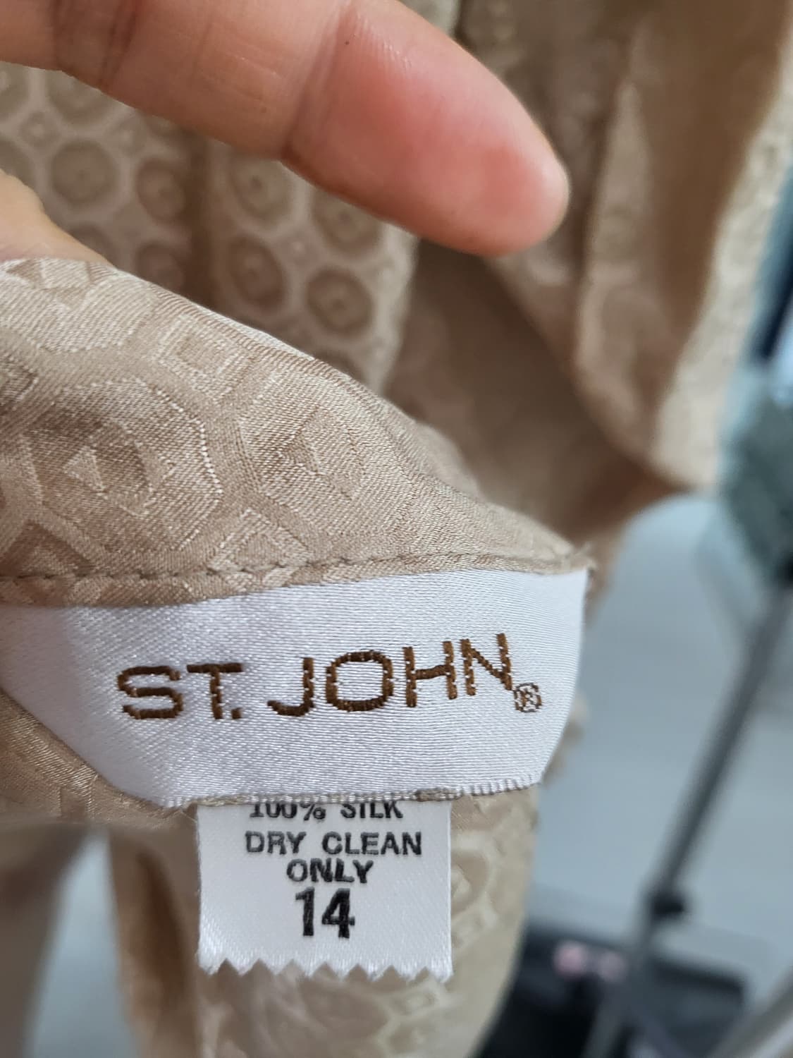 ST. JOHN 실크 100%블라우스 베이지 55-77 상품이미지10
