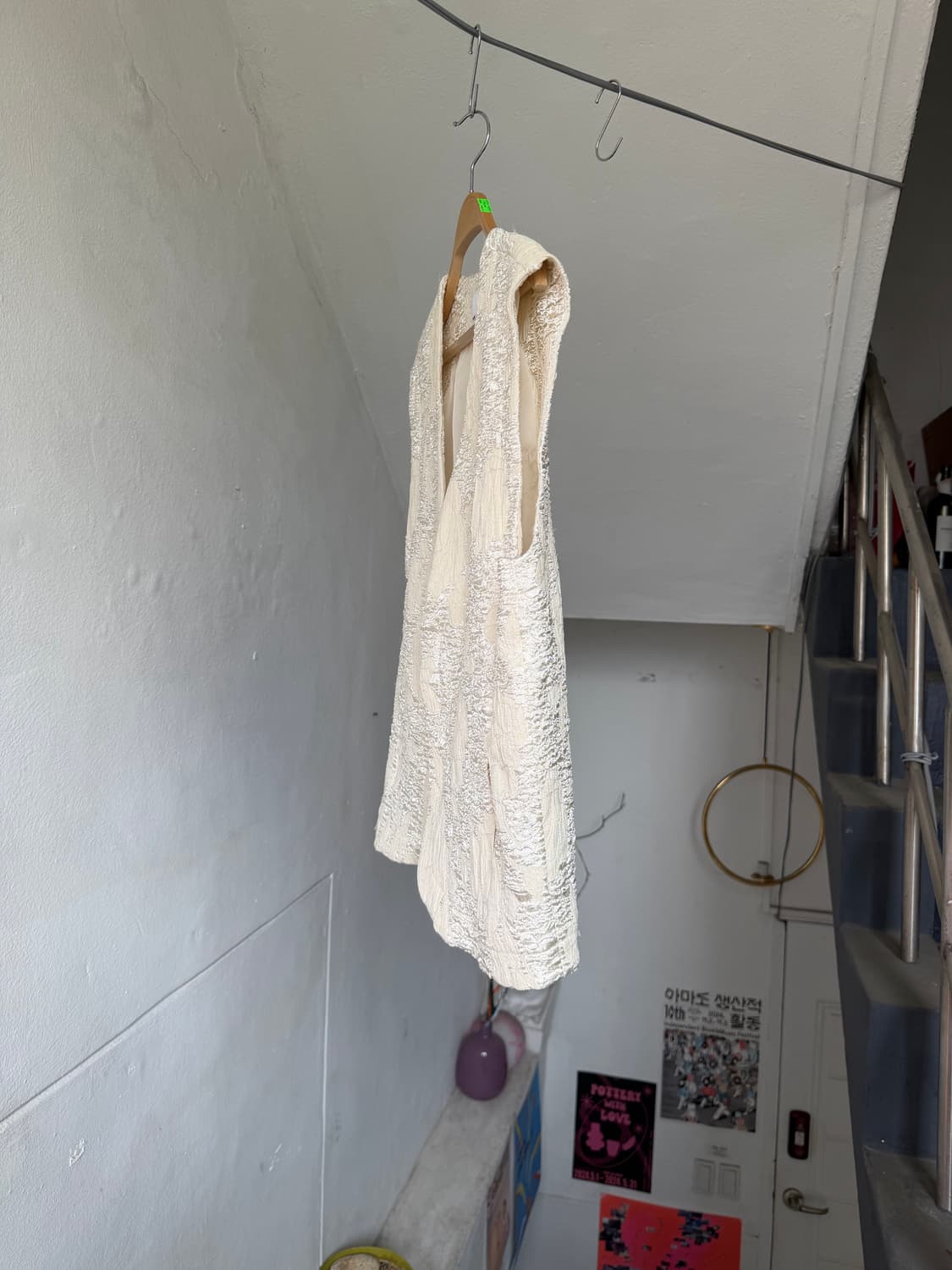 빈티지 크림 오버핏 레이스 베스트 상품이미지4