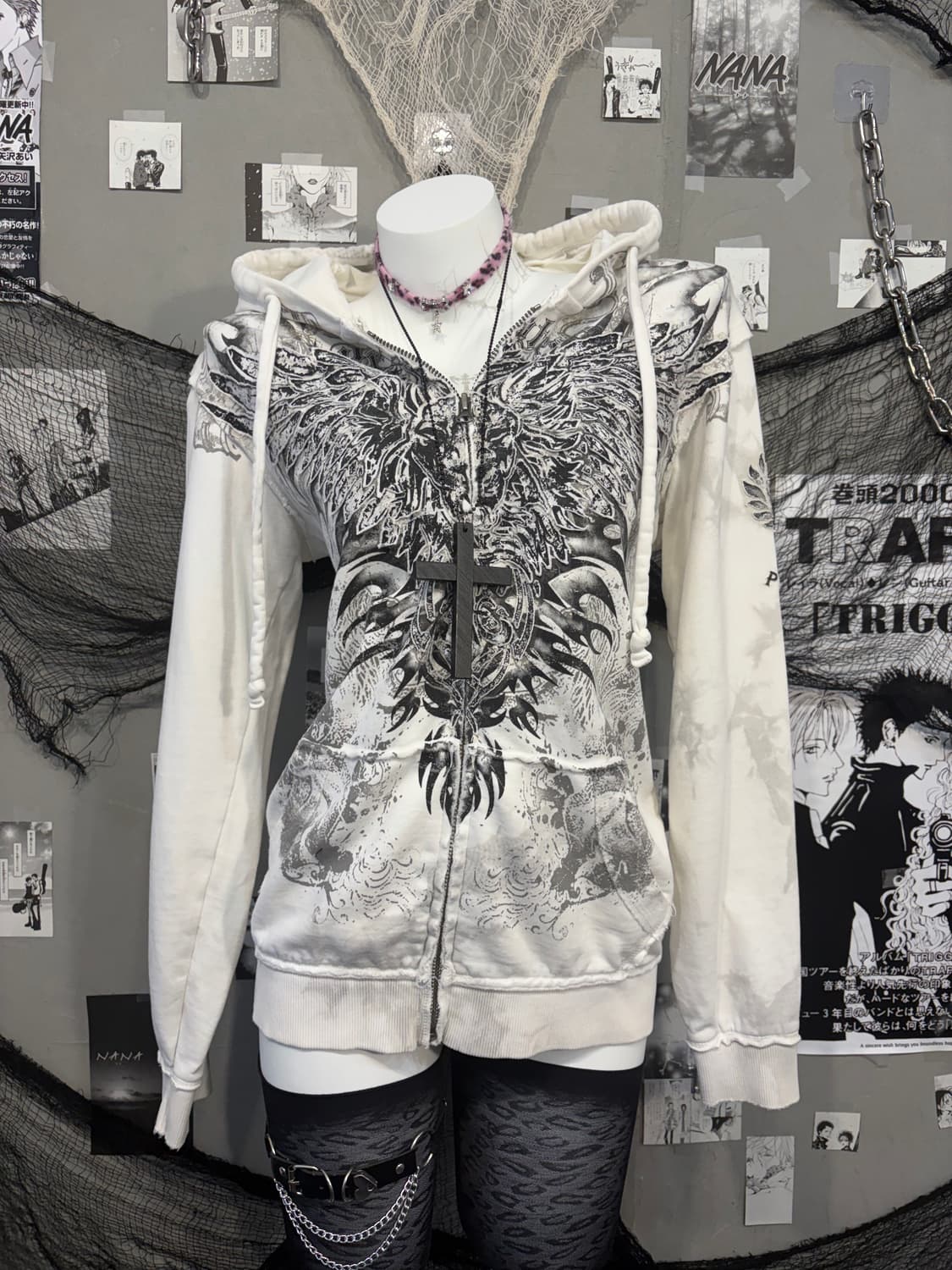 00‘s Grunge Embroidery detail hoodie zip 상품이미지9