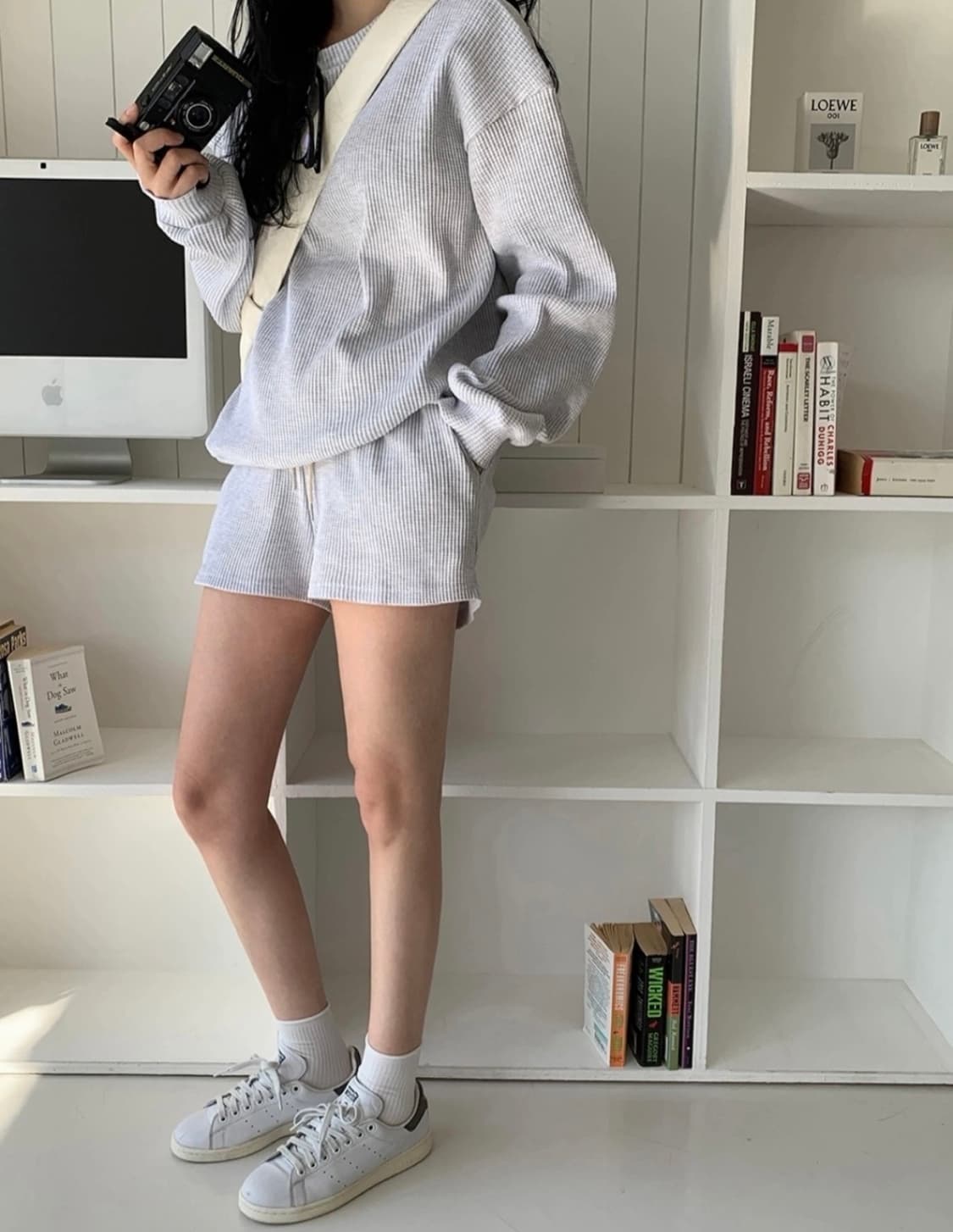 트렌디어패럴 와플맨투맨 새상품 상품이미지3