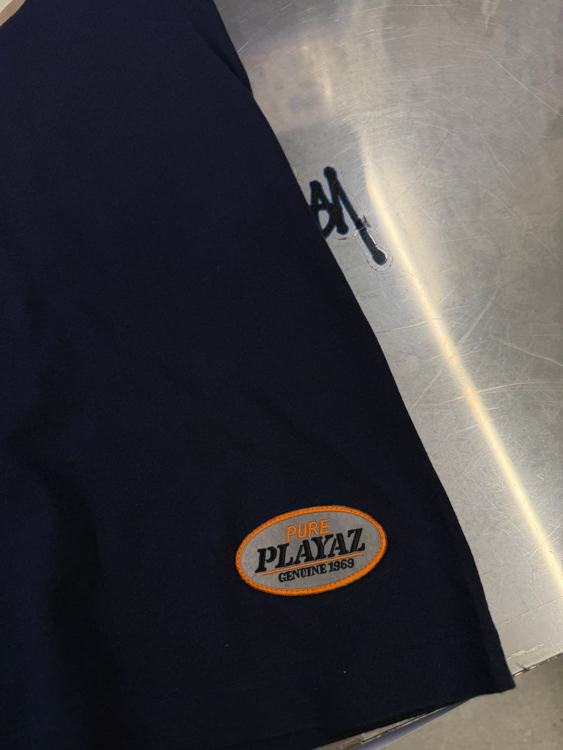 PURE PLAYAZ PRODUCT USA 네이비 반팔티 L 상품이미지4