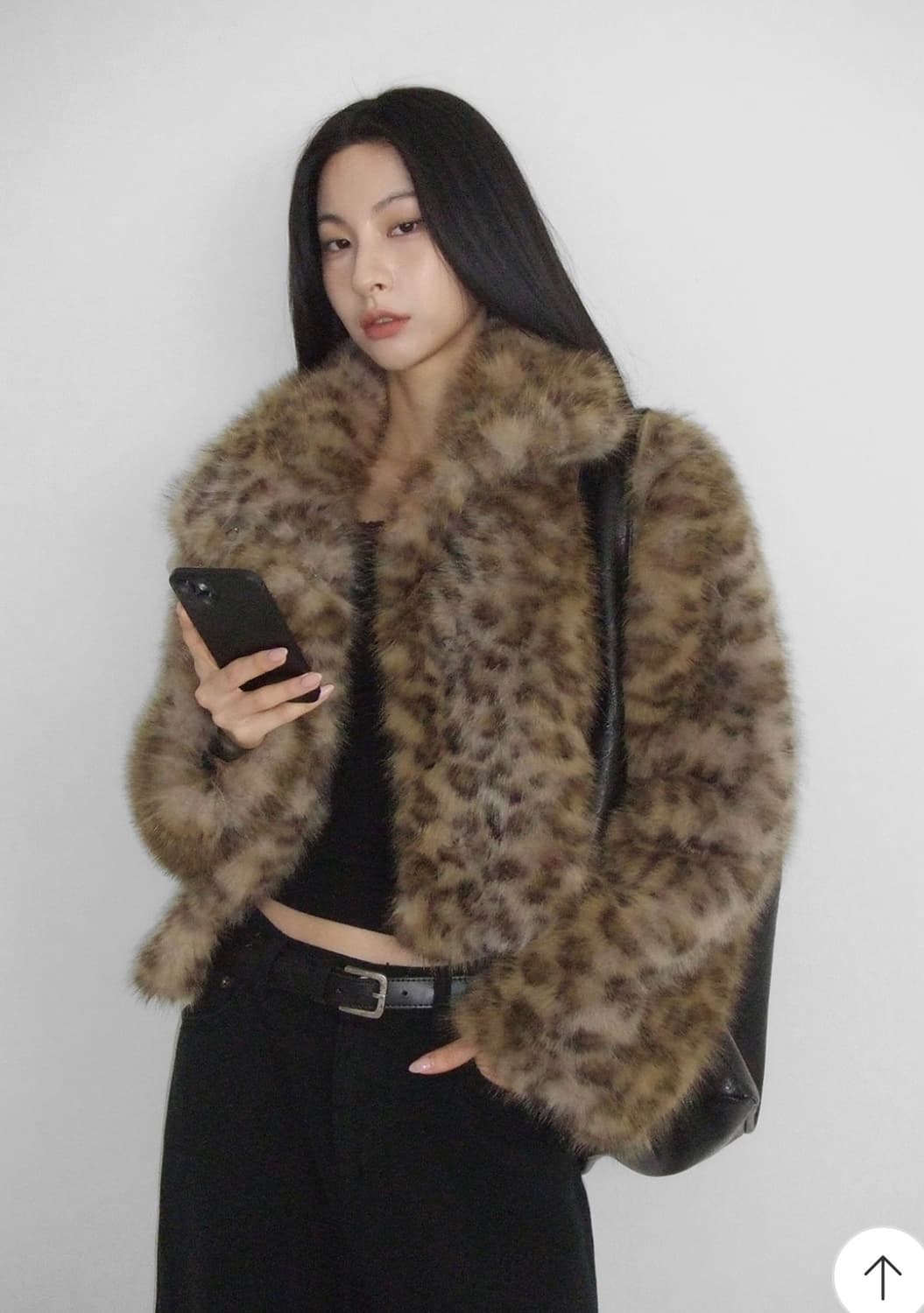 새상품) The mory park 도매택 레오파드 퍼자켓 (정가 15만원 상품이미지1