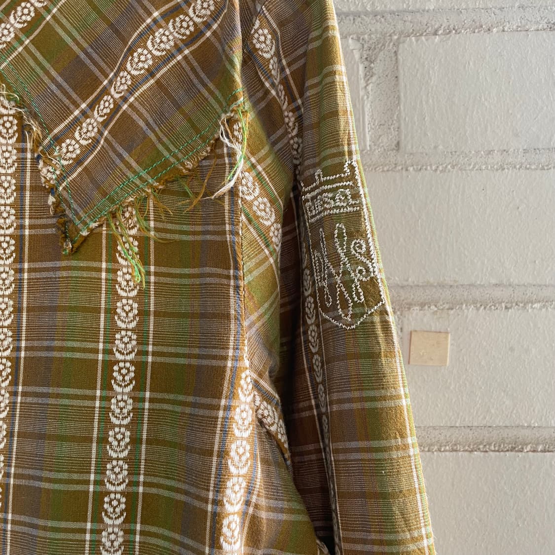 디젤 웨스턴 카키 브라운 코튼 셔츠 상품이미지3