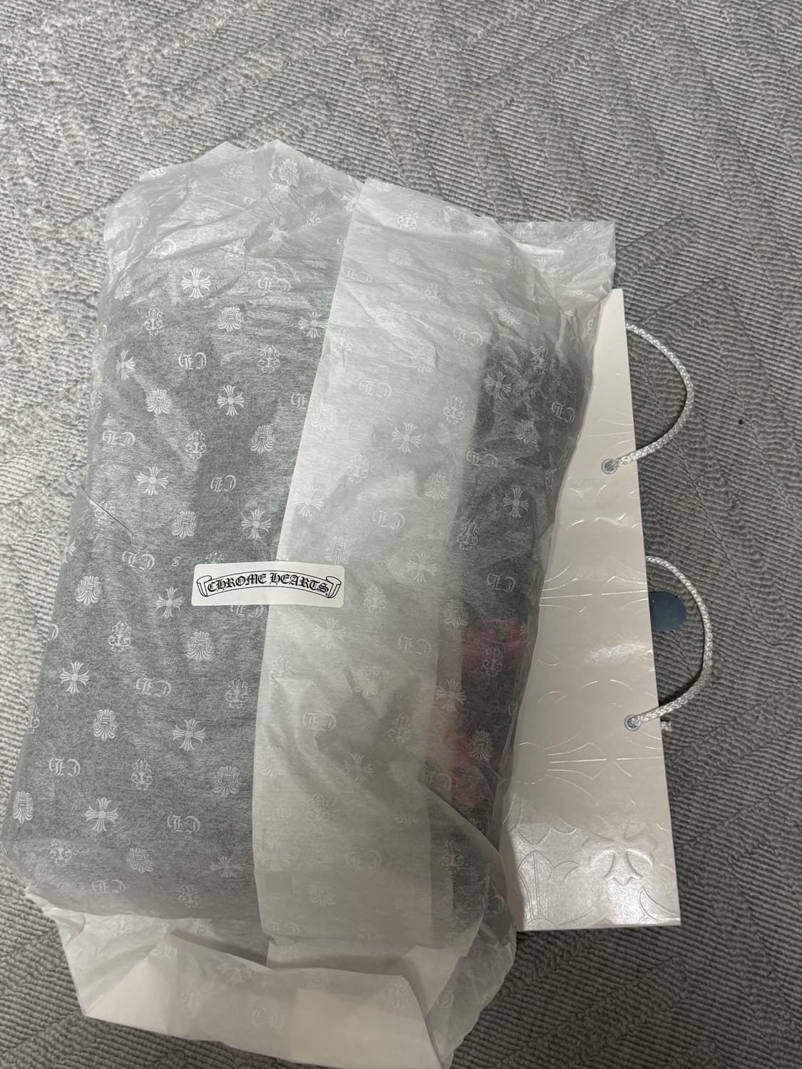 [L] 크롬하츠 홀스슈 플로랄 후드집업 블랙 핑크 상품이미지2