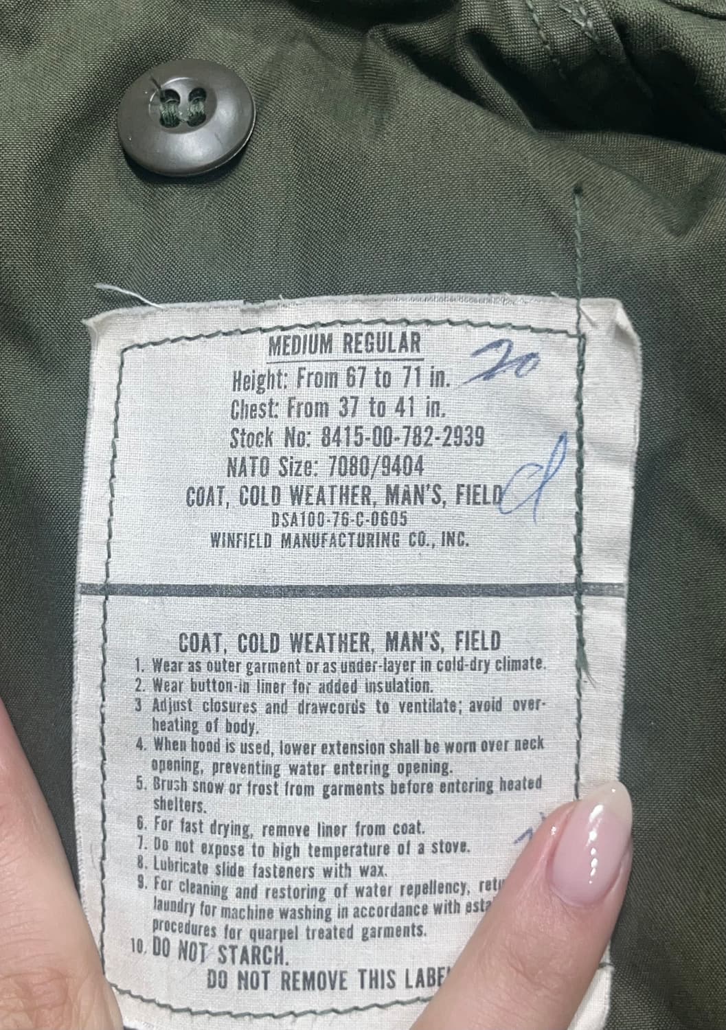 70년대 m-65 필드자켓  상품이미지6