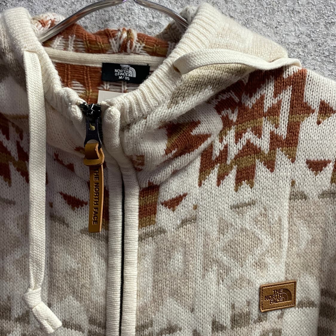 노스페이스 나바호 에어 울 베이지 스웨터 니트 집업 B3976 상품이미지3
