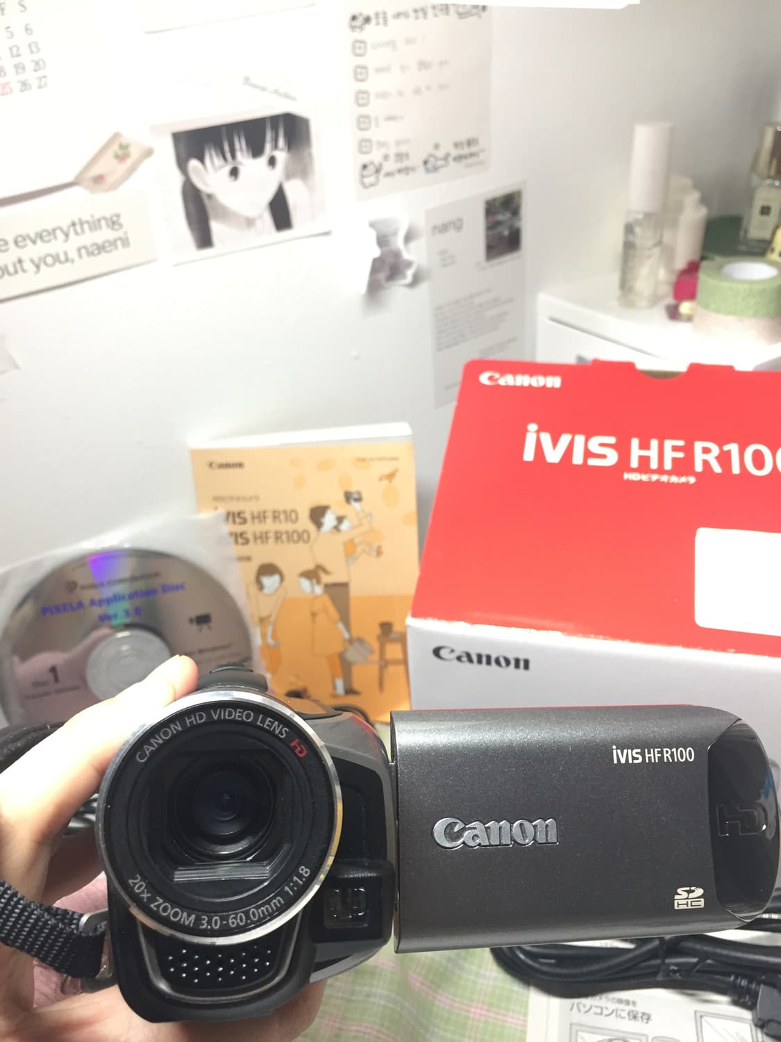 <거의 새상품> Canon ivis hf r100 캐논 캠코더 풀박스✨ 상품이미지4