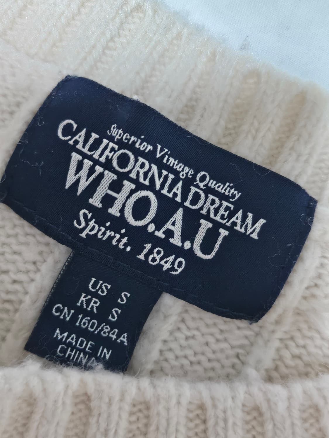 후아유 핀터깔 y2k 크롭 케이블 니트 꽈배기 니트 S 상품이미지3