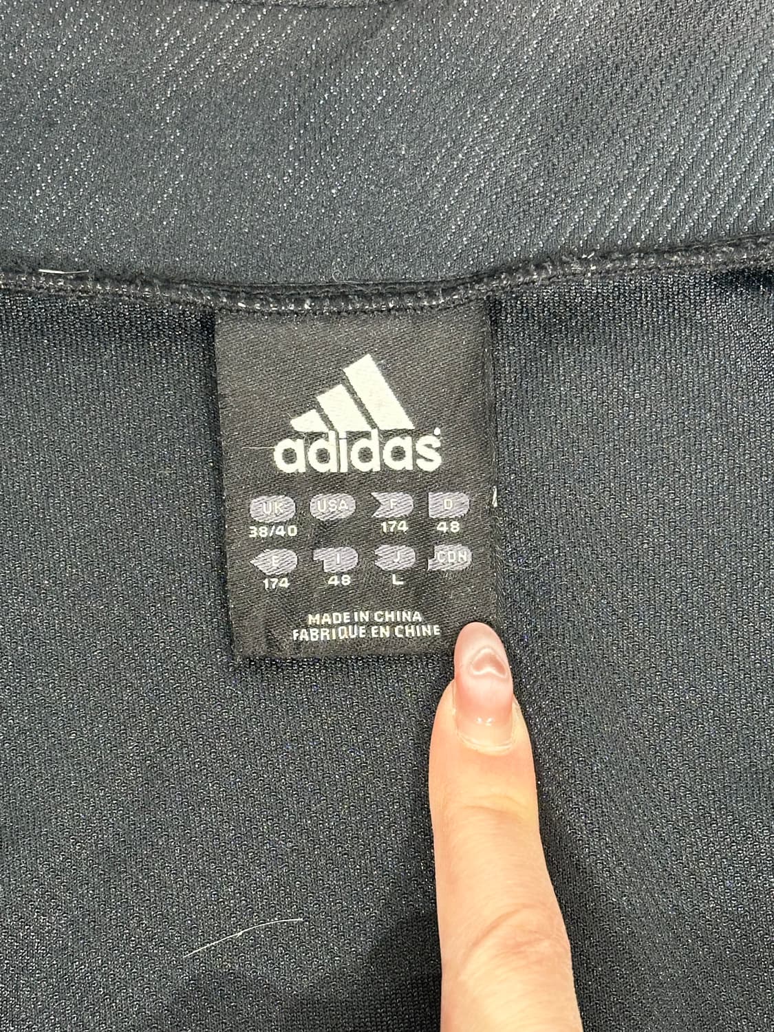 아디다스 블랙 올드스쿨 오버핏 스티치 라인 포인트 트랙탑 져지 L 상품이미지6