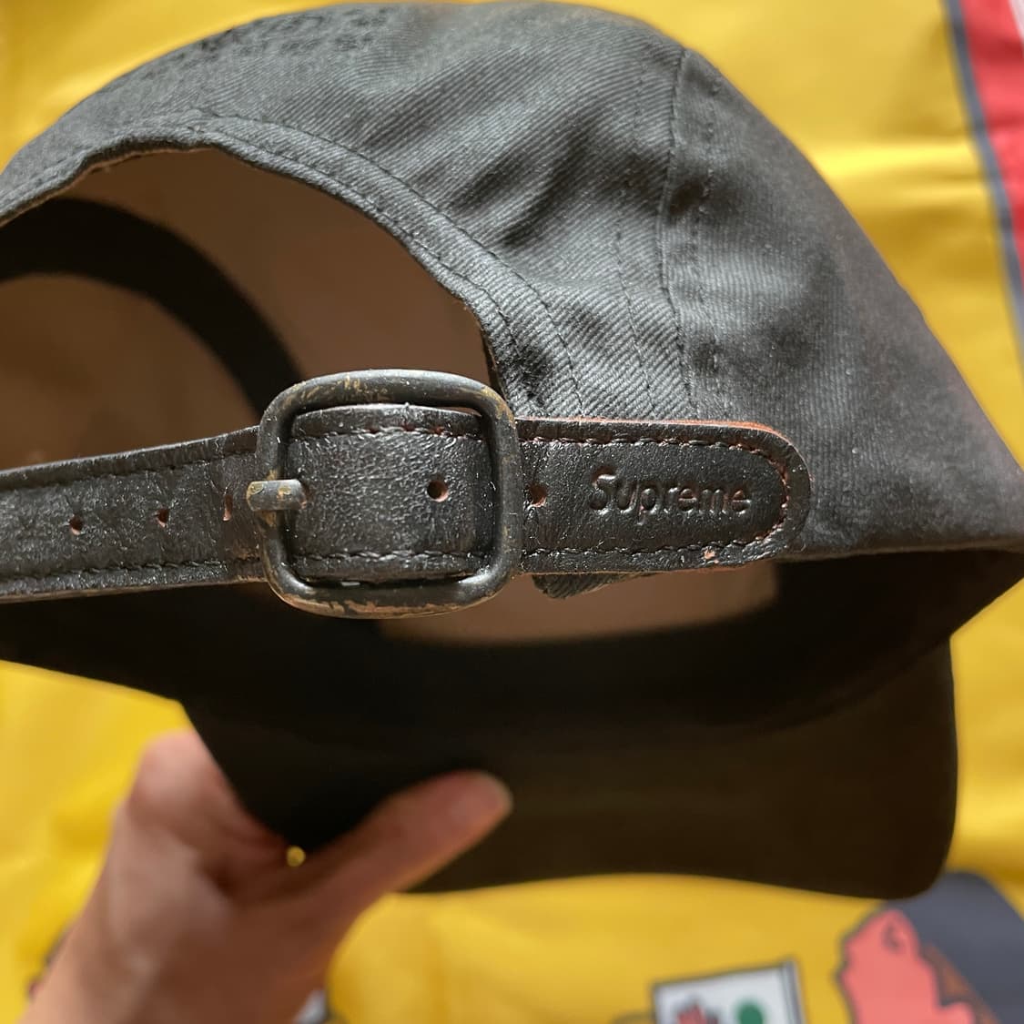 슈프림 MM6 페인티드 캠프캡 블랙 24SS 상품이미지6