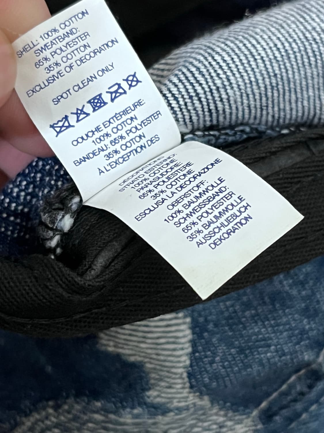 슈프림 플레임 자카드 데님 캠프캡 워시드 인디고 캡 상품이미지6