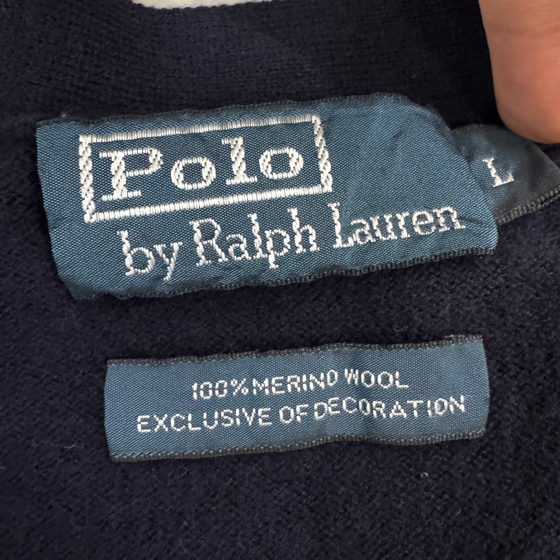 폴로 포니 레더 엘보우 니트 가디건 상품이미지6