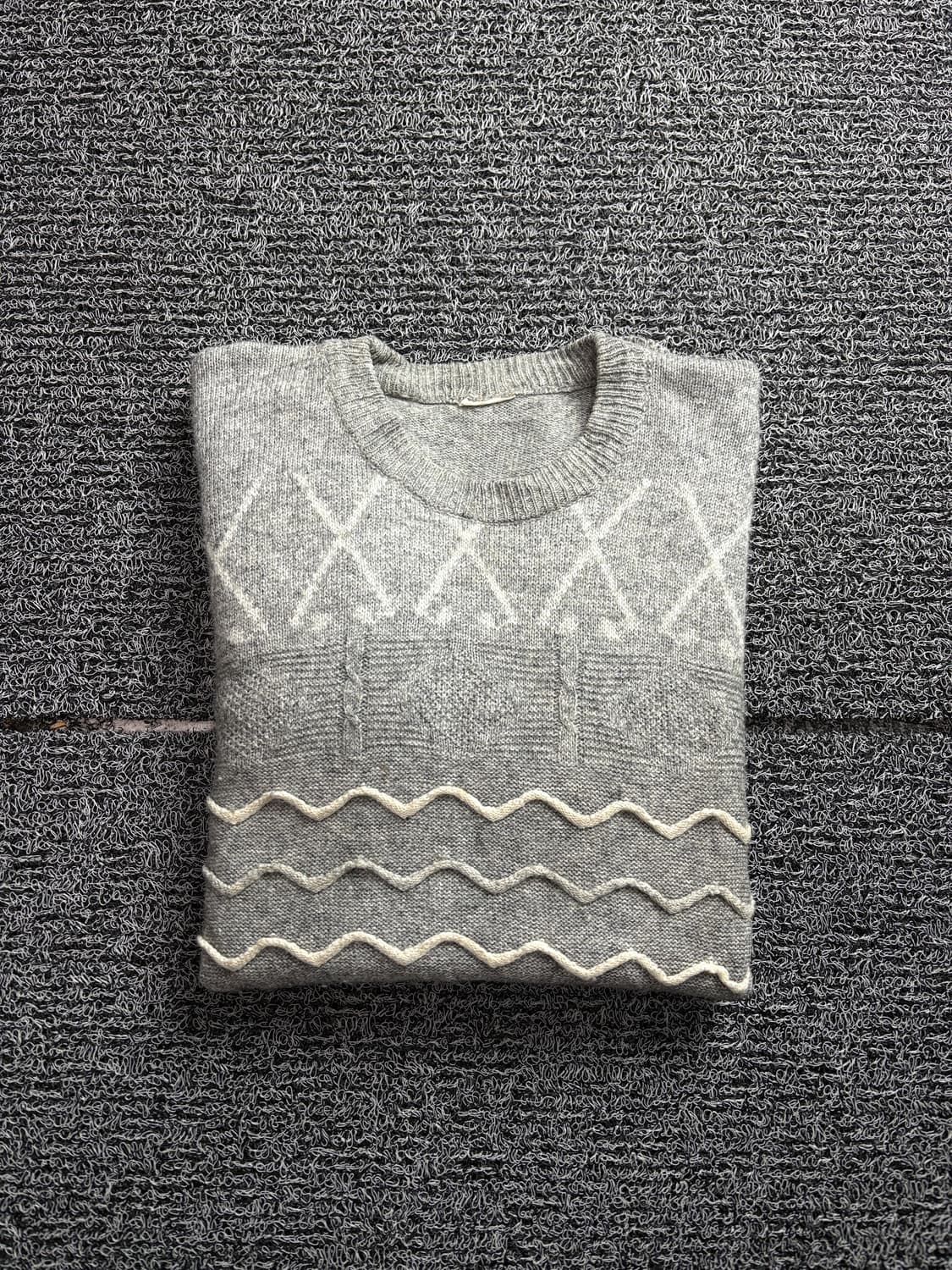 레트로 빈티지 박시핏 패턴 스웨터 2133 상품이미지1