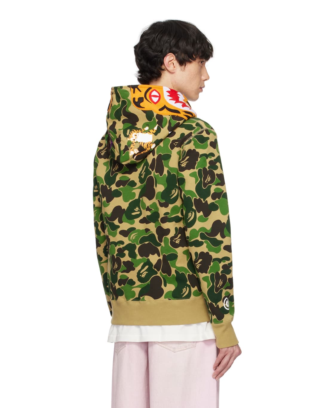 베이프 ABC 카모 타이거 후드집업 아미 그린 상품이미지8