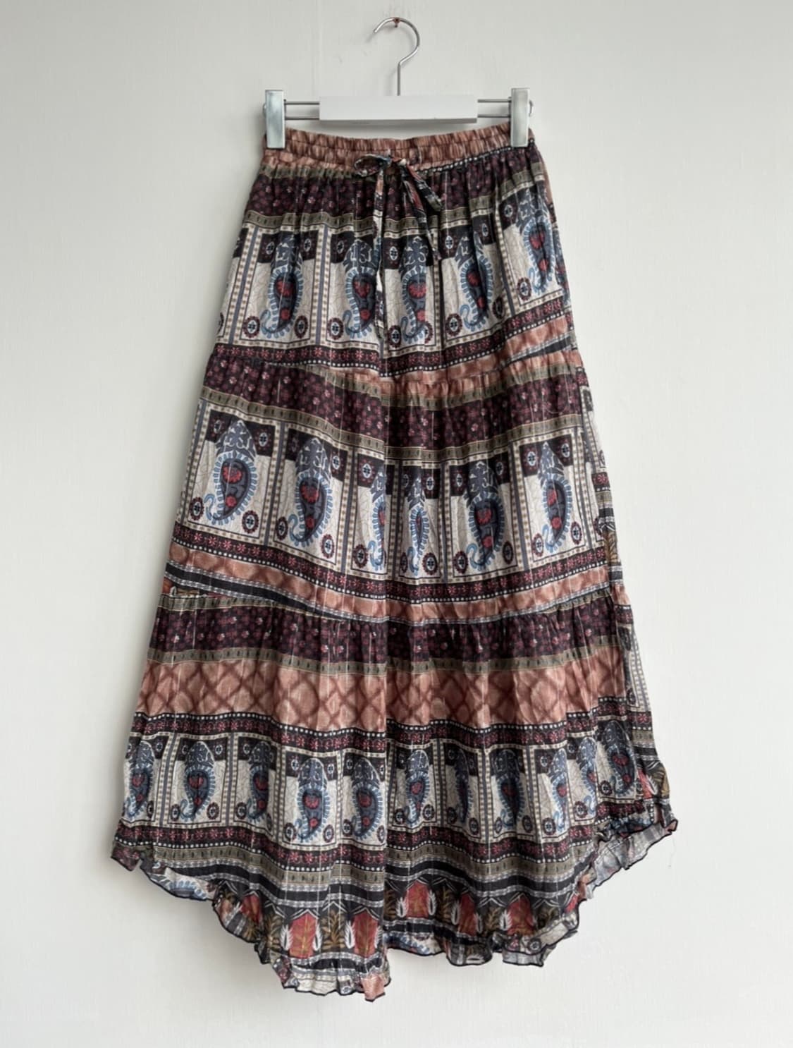 AFRICA TARO 페이즐리 패턴 롱 스커트 상품이미지1