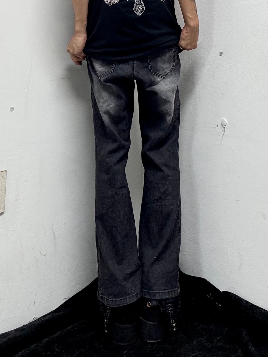 “MASAKI MATSUSHIMA” Y2K Black Washed Boo 상품이미지8