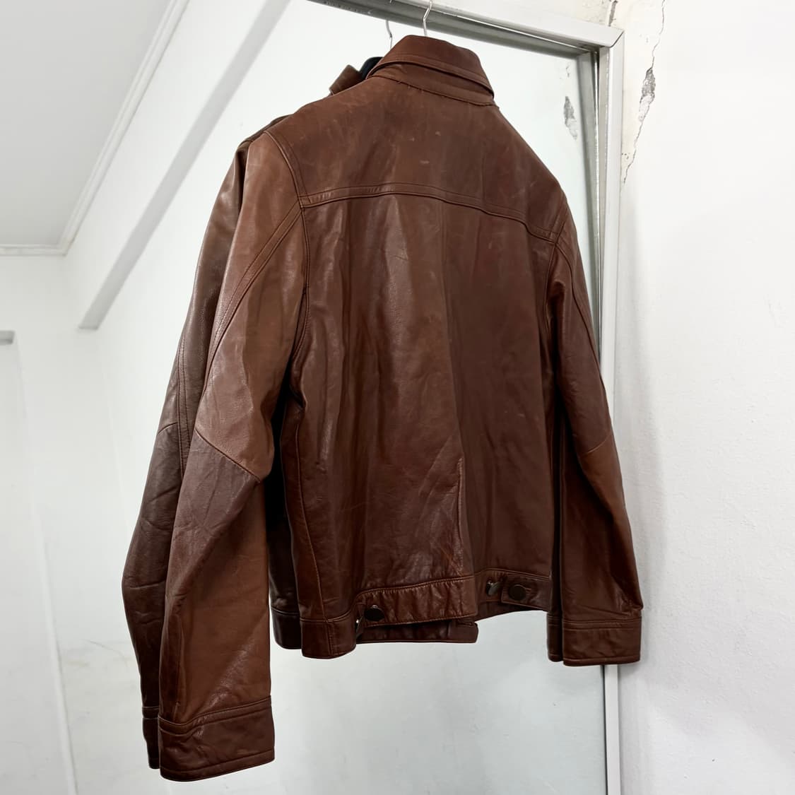 쇼트 양가죽 라이더 자켓 상품이미지5