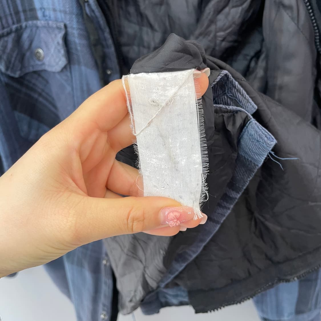 디키즈 네이비 체크 후드 워크 자켓 점퍼 L 상품이미지7