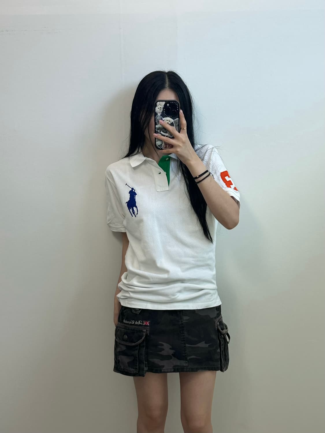 폴로 랄프로렌 빅포니 화이트 피케 반팔 카라 티셔츠  상품이미지1