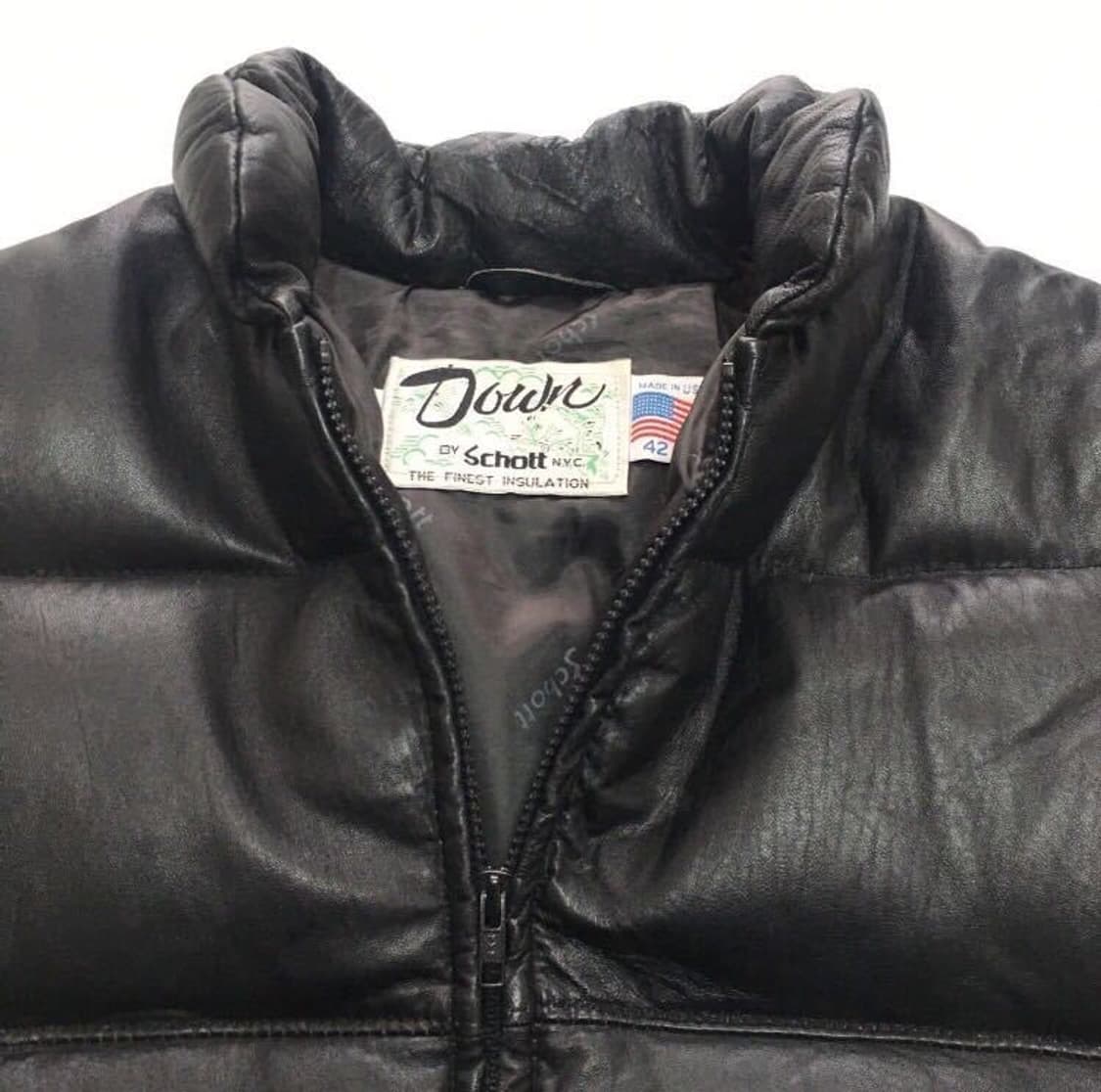 schott 쇼트 Made in USA 가죽 패딩 레더 패딩 XL 상품이미지4