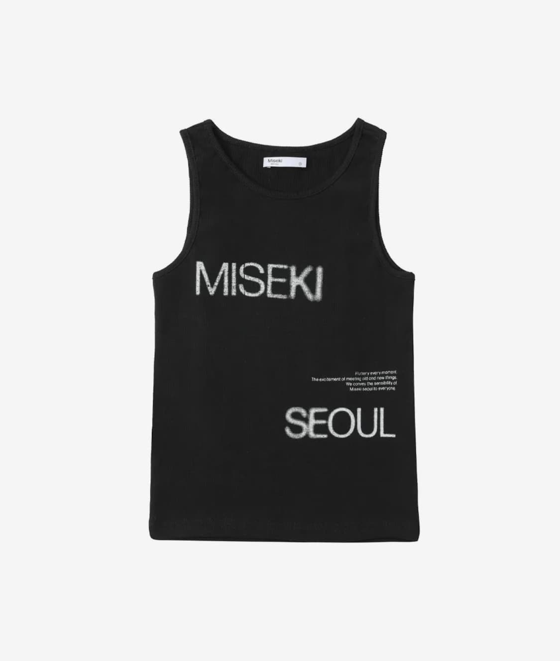 미세키서울 Logo crop sleeveless BLACK 상품이미지2