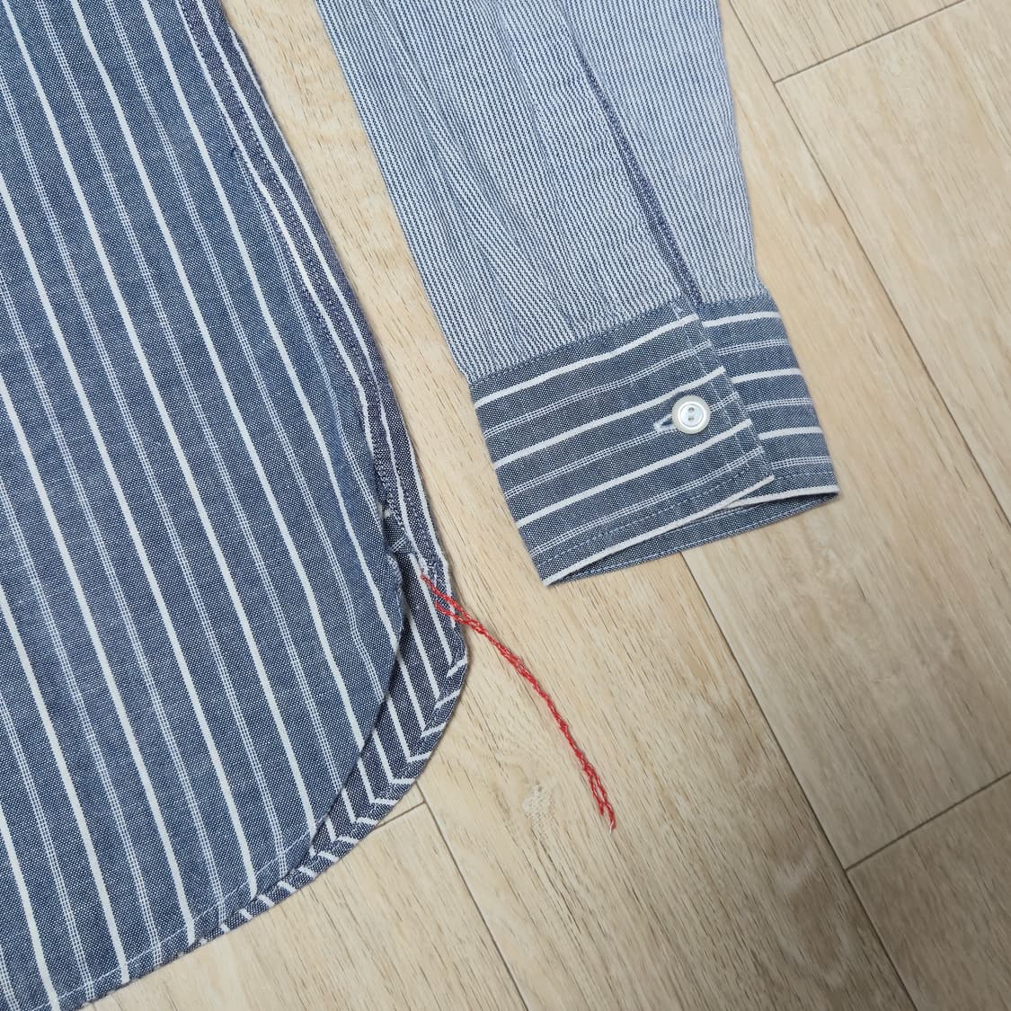 슈가케인 스트라이프 패턴 셔츠 남방 상품이미지6