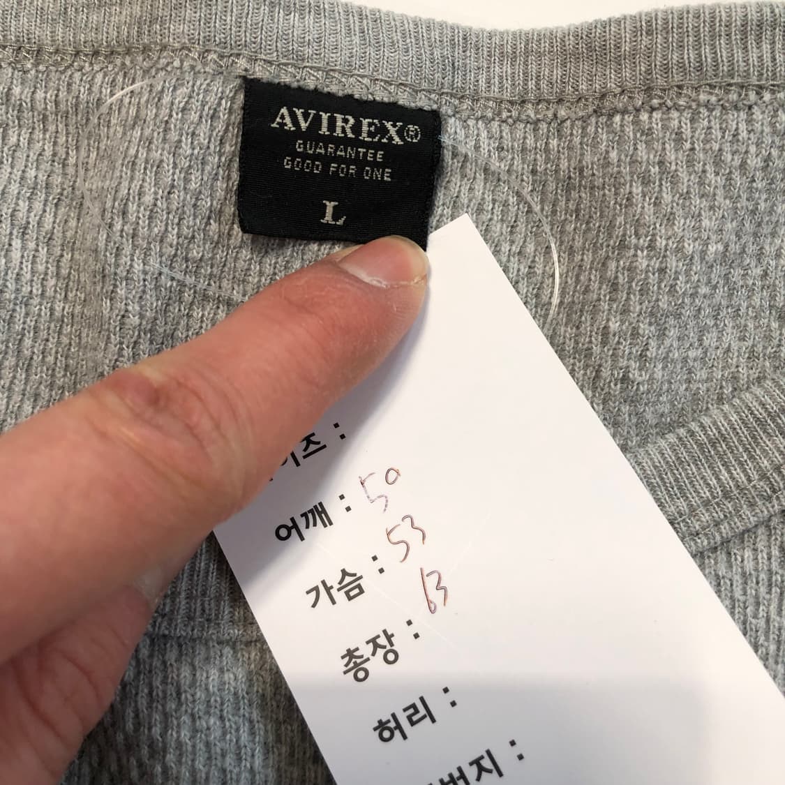 아비렉스 와플 롱슬리브  상품이미지4