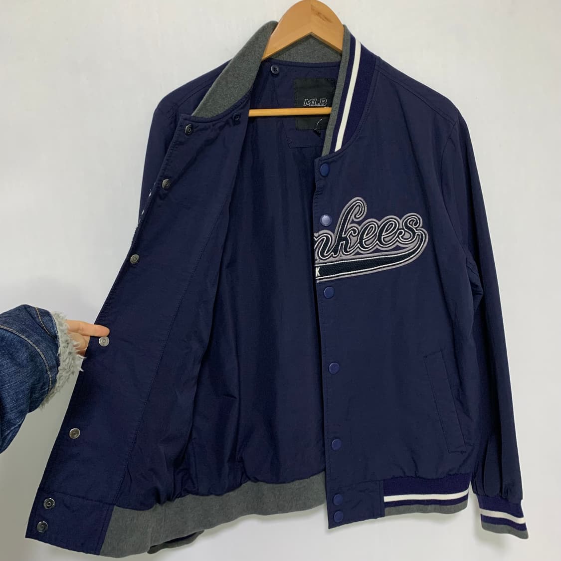 MLB 야구 점퍼 자켓 봄버 네이비 빈티지 100 사이즈 상품이미지2