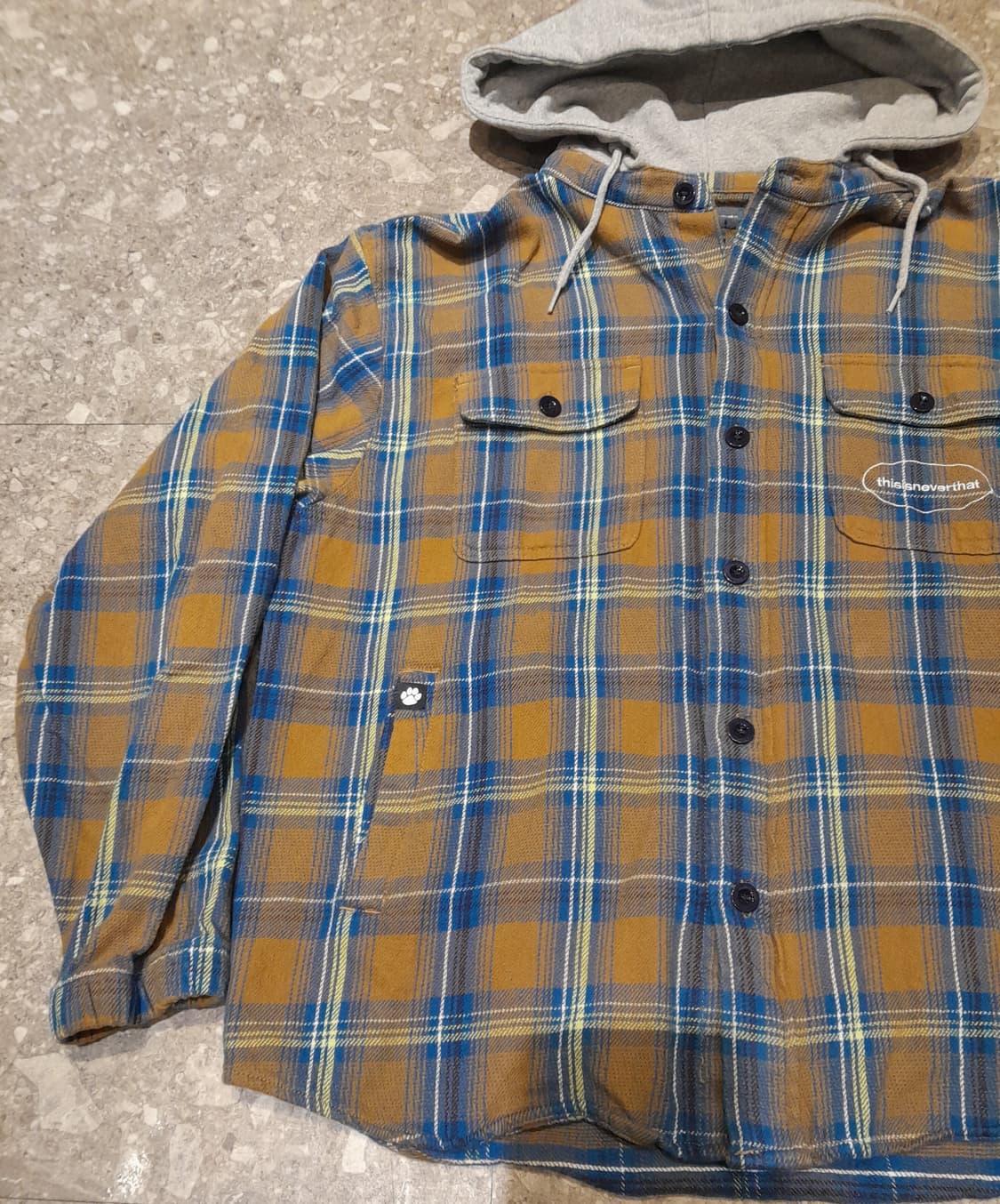 💥디스이즈네버댓 체크 후드 (M)    상품이미지4