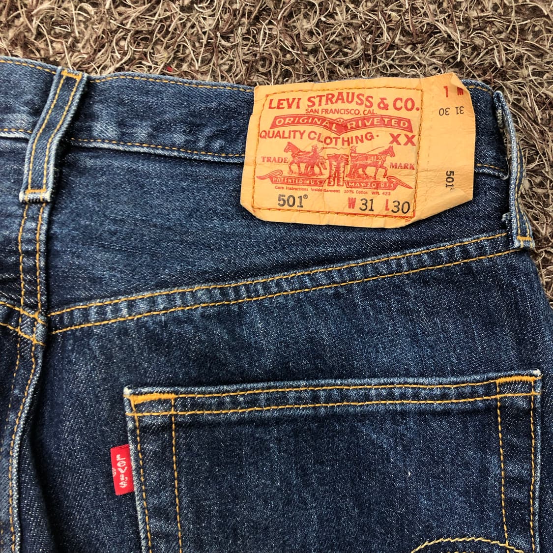 리바이스 501 워싱 데님 팬츠 상품이미지5