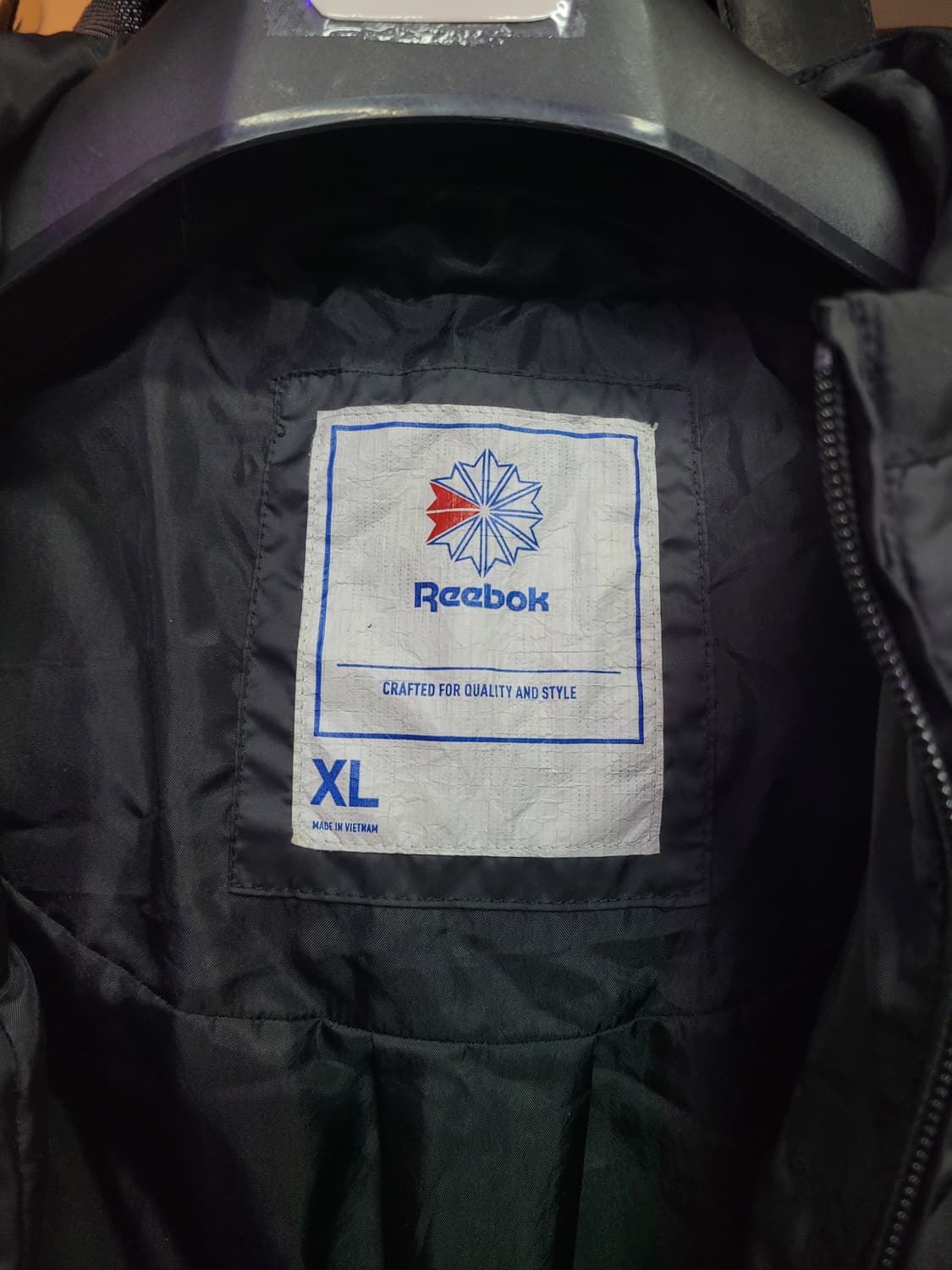 Reebok 리복 블랙 후드 롱 패딩 오리털 점퍼 상품이미지4