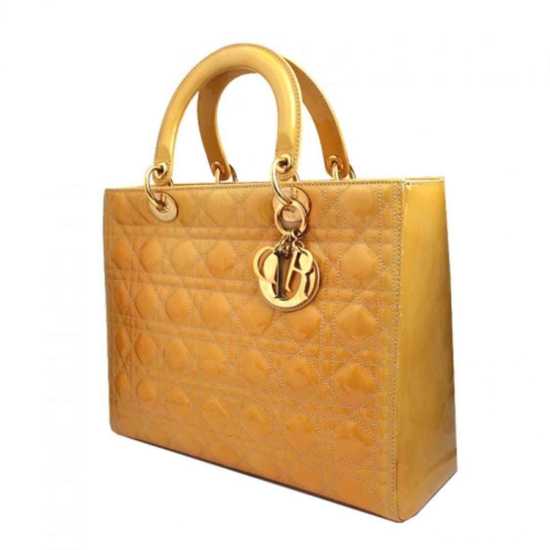 디올 옐로 페이던트 까나쥬 레이디 디올 금장 라지 토트겸 숄더 상품이미지2