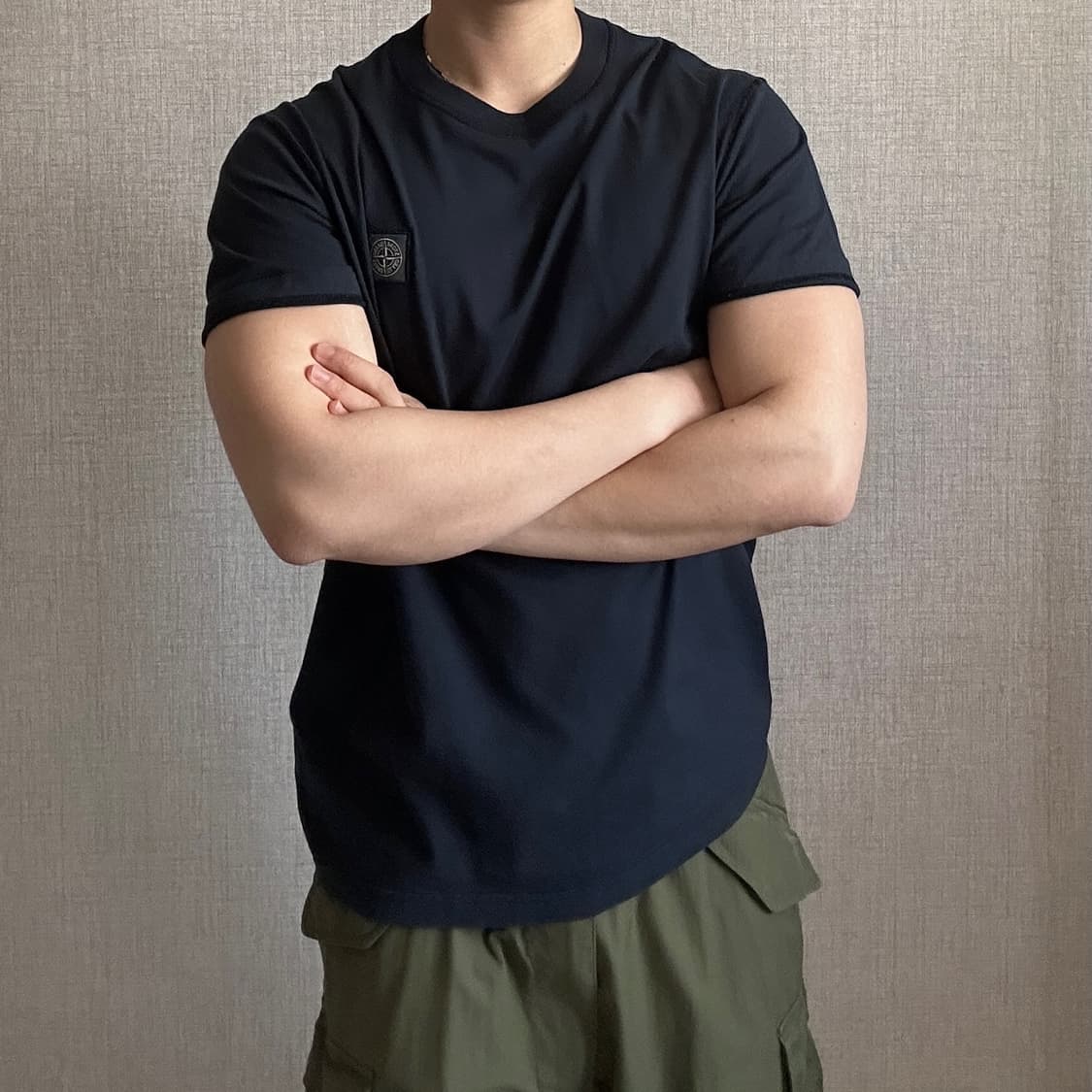 스톤 아일랜드 박스로고 라운드 반팔 티셔츠 상품이미지4