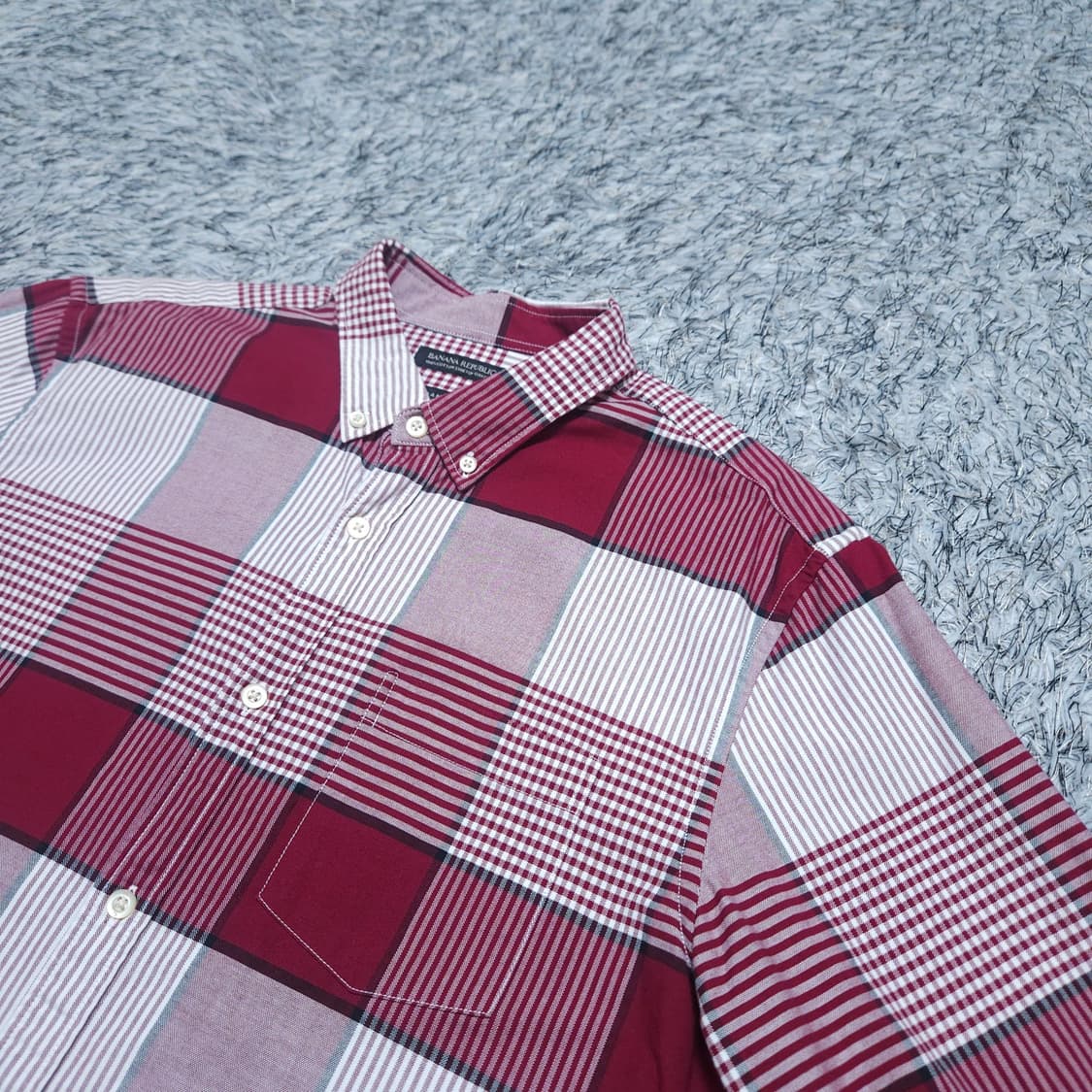 바나나리퍼블릭) L(105) 남자 체크셔츠남방 / 왕눈이샵 상품이미지4