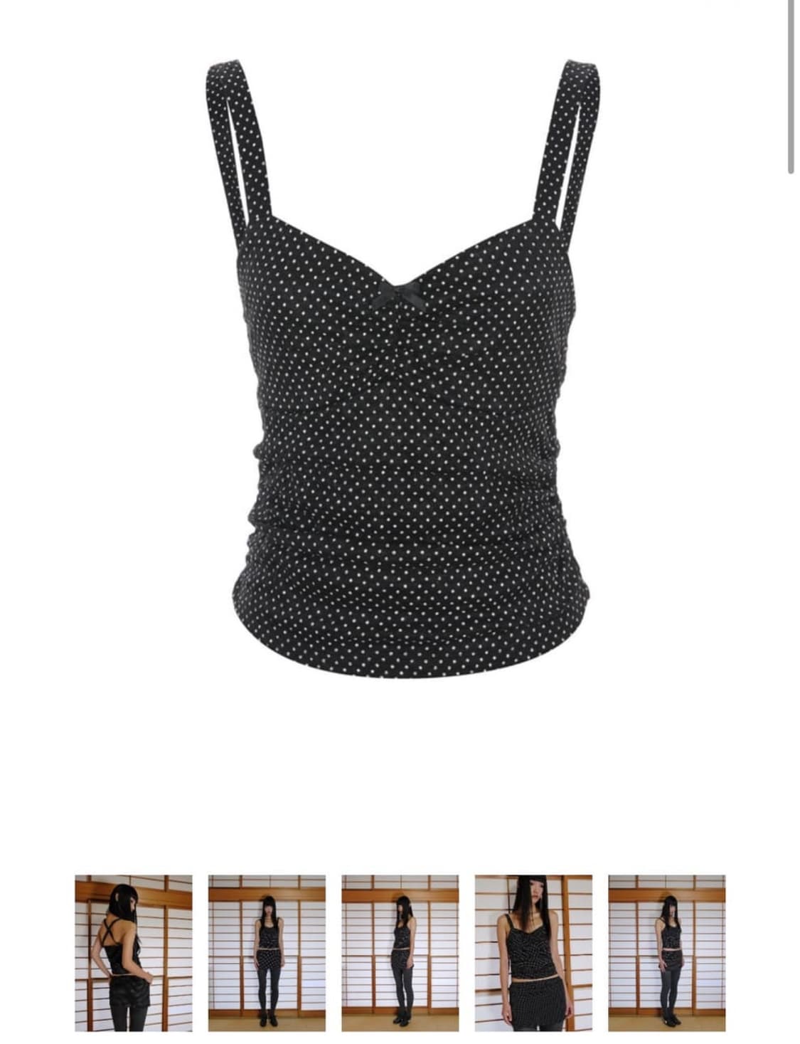Wsc archive dot shirring top 상품이미지1