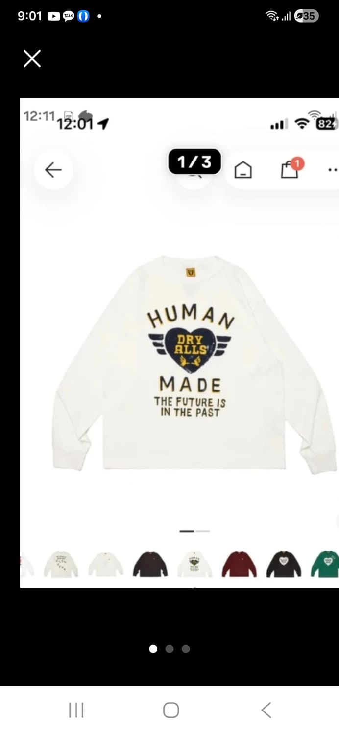 휴먼메이드 하트 로고 긴팔 XL 상품이미지3