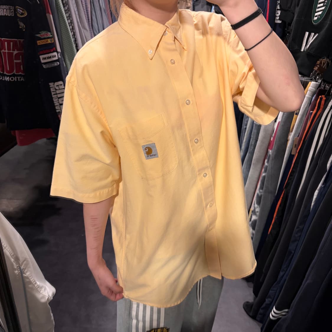 Carhartt 칼하트 반팔 셔츠 옐로우 상품이미지2