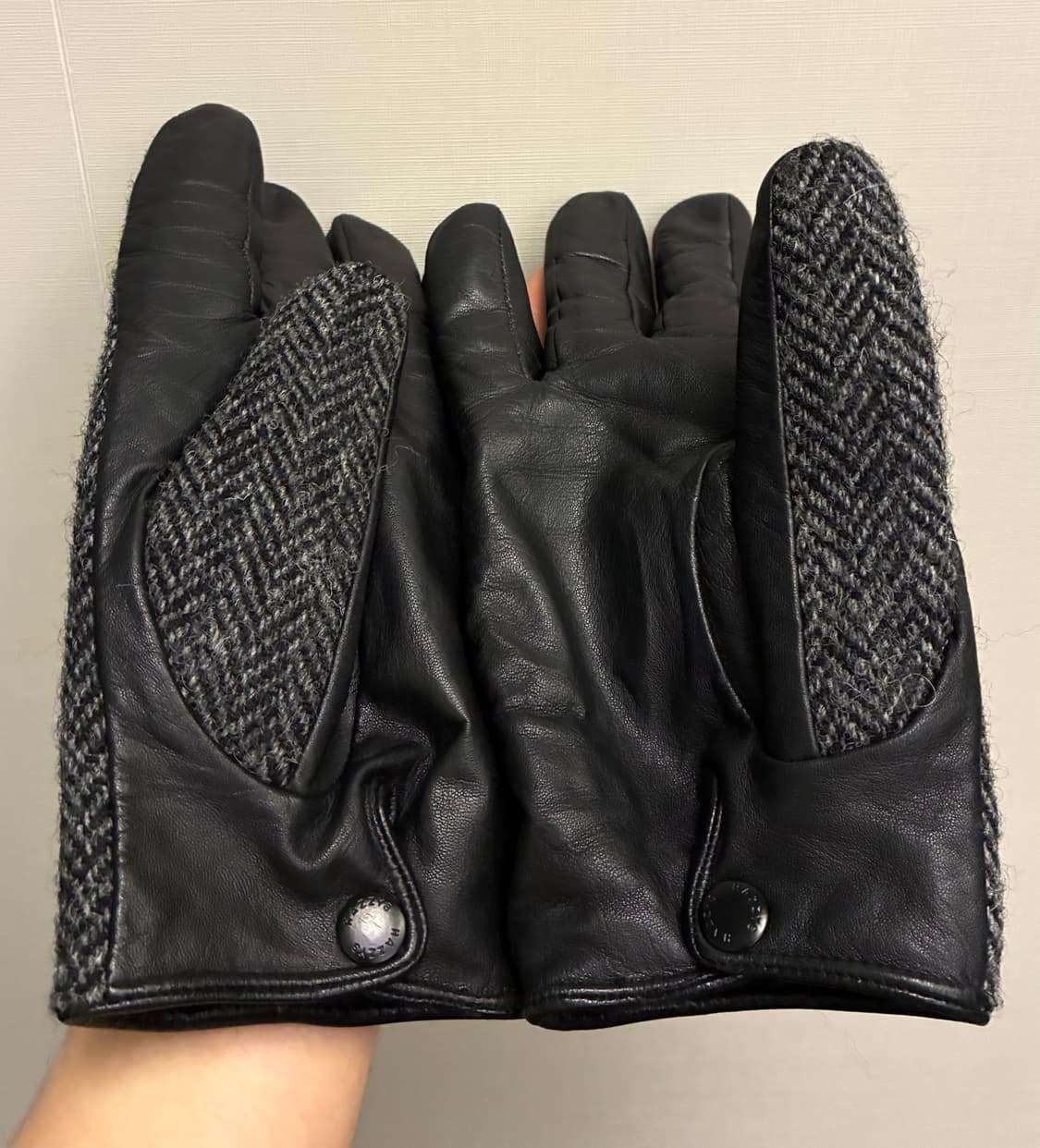 (F)해리스트위드 x 헤지스 울 헤링본 양가죽 장갑 글러브 상품이미지6