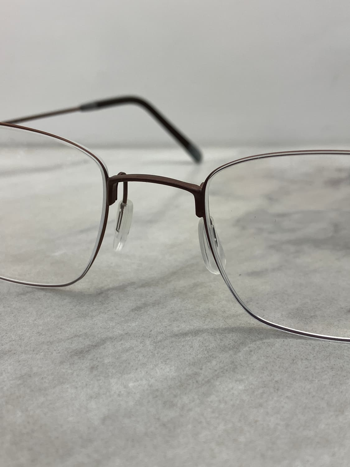 B47 카즈오 카와사키 매트 브라운 역산각 메탈테 안경 상품이미지5