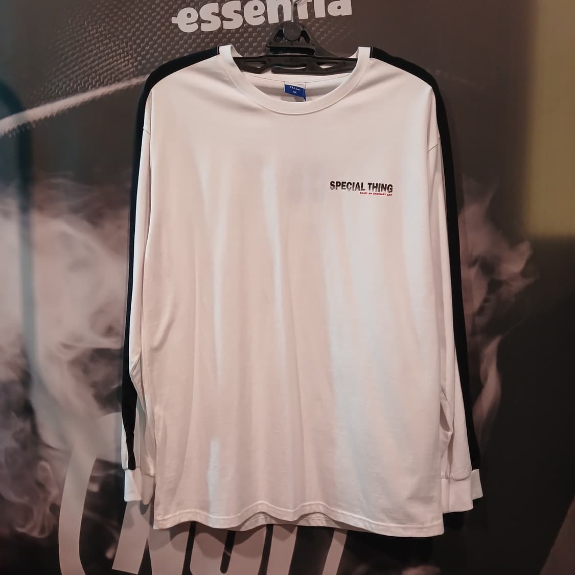 올 어바웃 데님 롱슬리브 티셔츠 화이트 상품이미지1