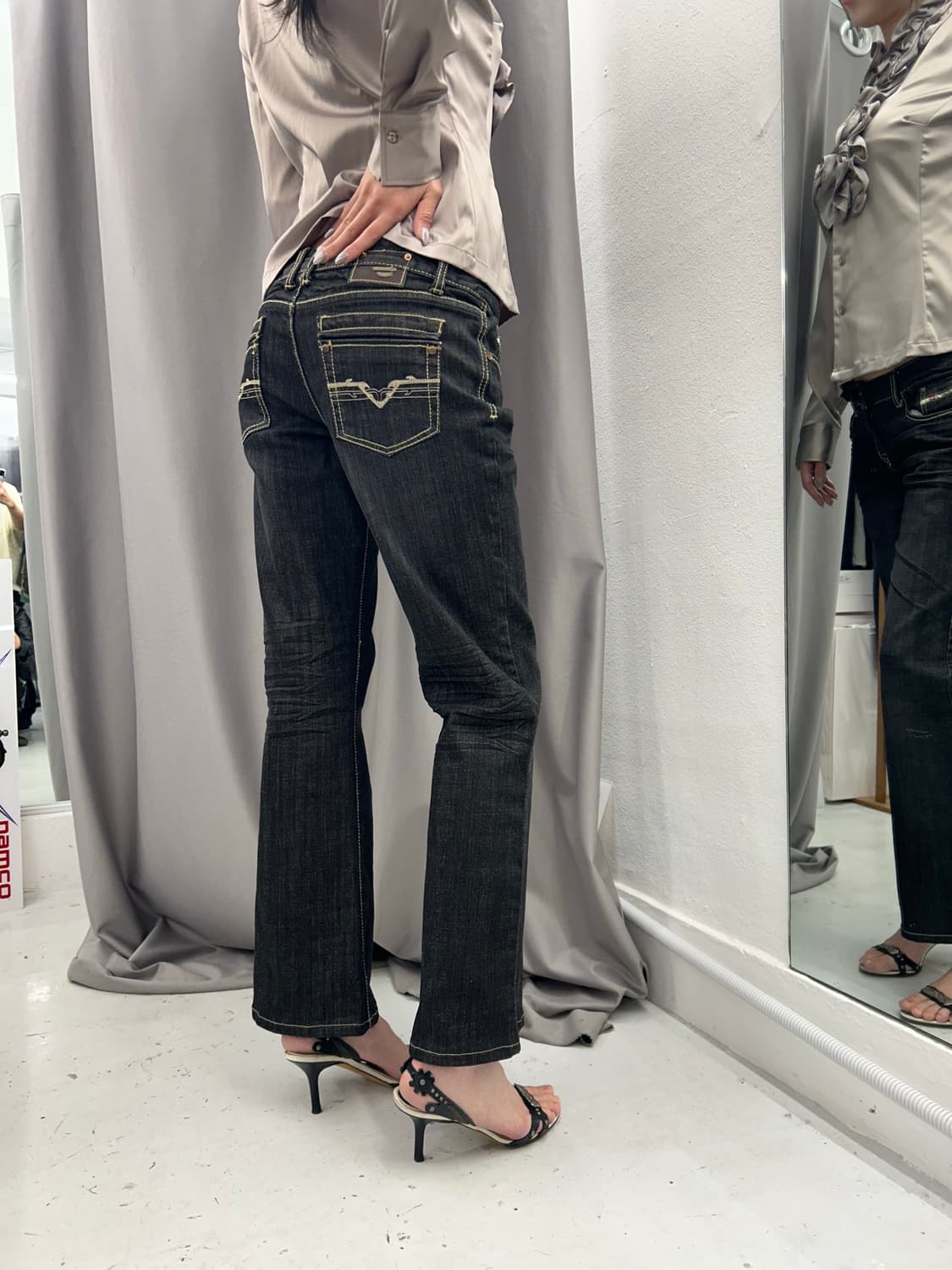 디젤 플레어핏 흑청진 상품이미지1