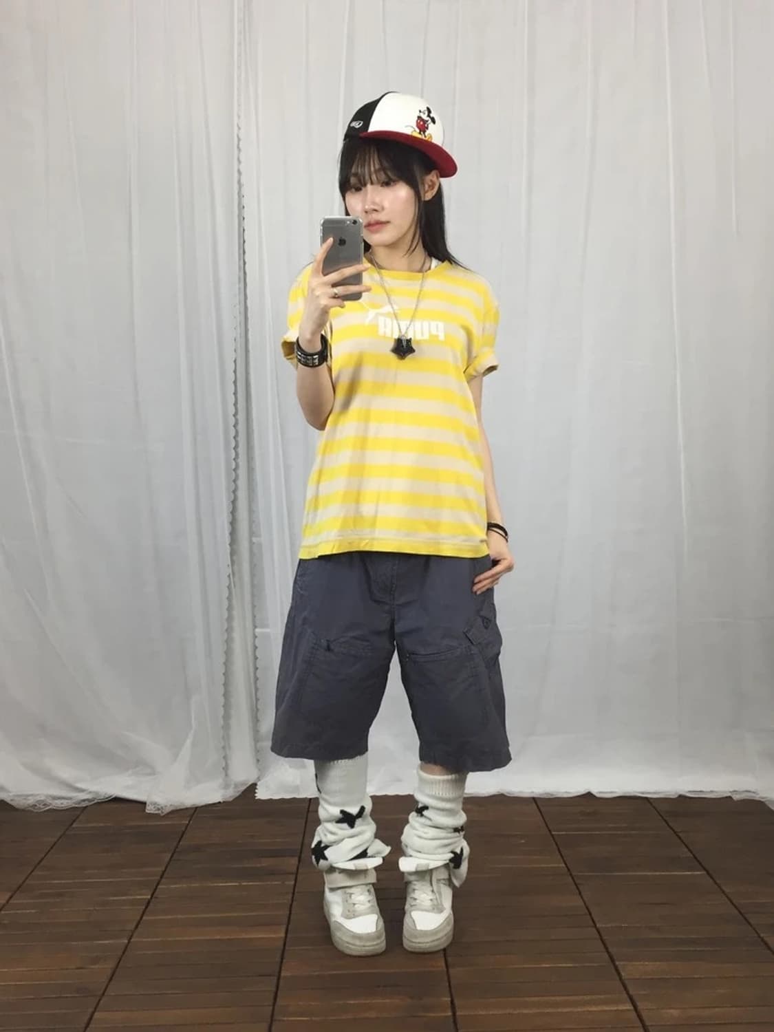 Puma Yellow Stripe Logo Tee 상품이미지1