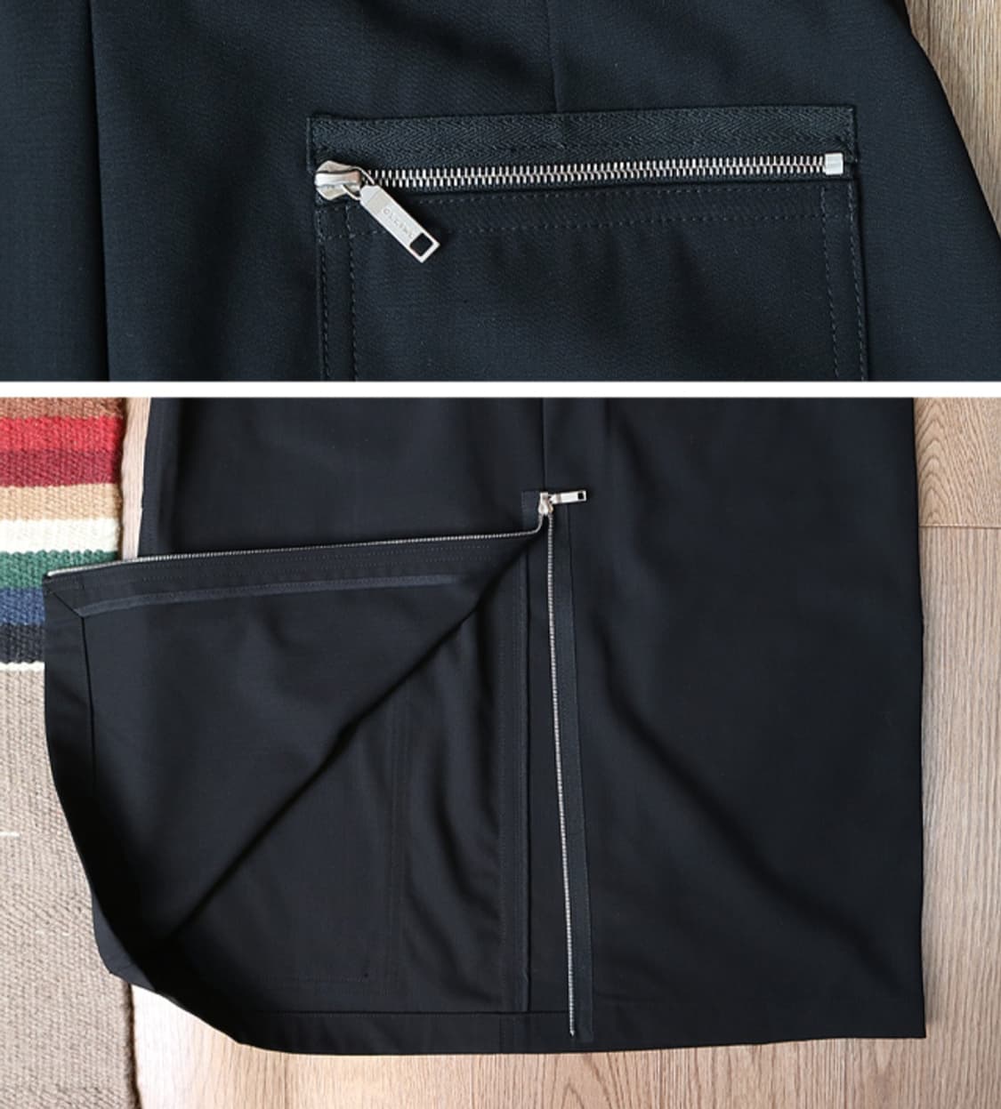 프랑스 메이드 CELINE 셀린느 울100% 블랙 스커트  최상컨디션  상품이미지7