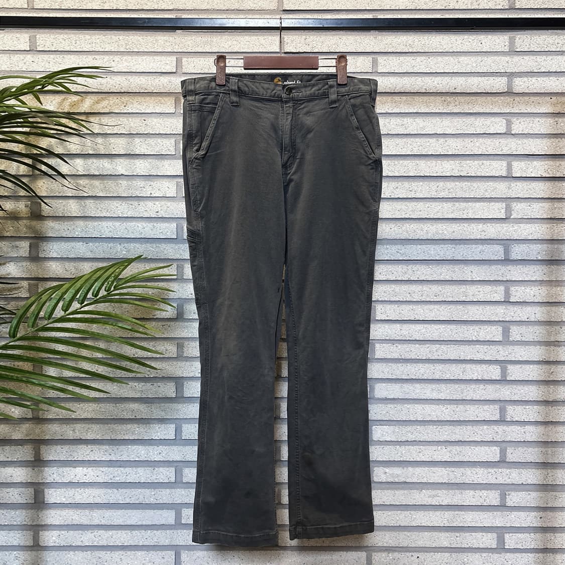 칼하트 워크 카펜터 코튼팬츠 사이드포켓 디테일 차콜 상품이미지2