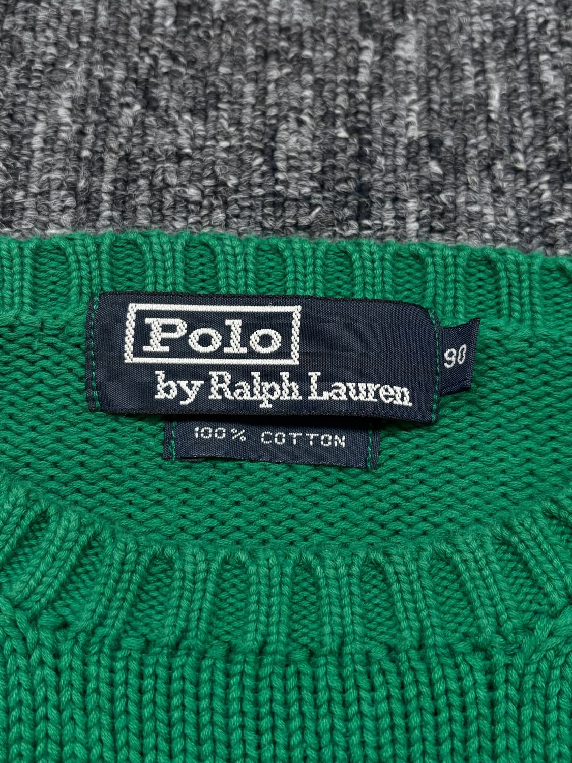 폴로 그린 코튼 니트 상품이미지6
