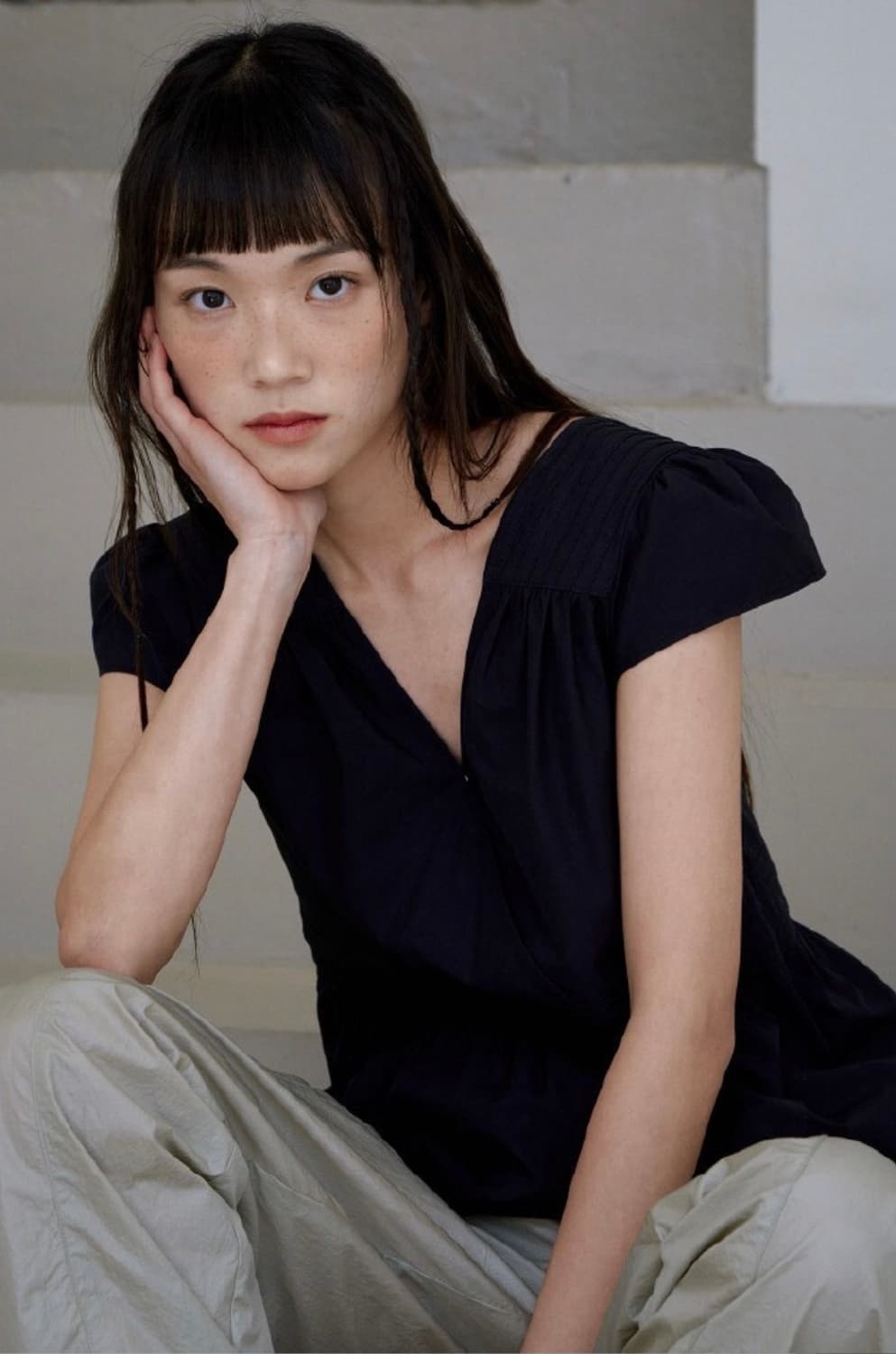 아우로 블라우스 셔츠 OURO PUFF PIN TUCK BLOUSE 상품이미지1