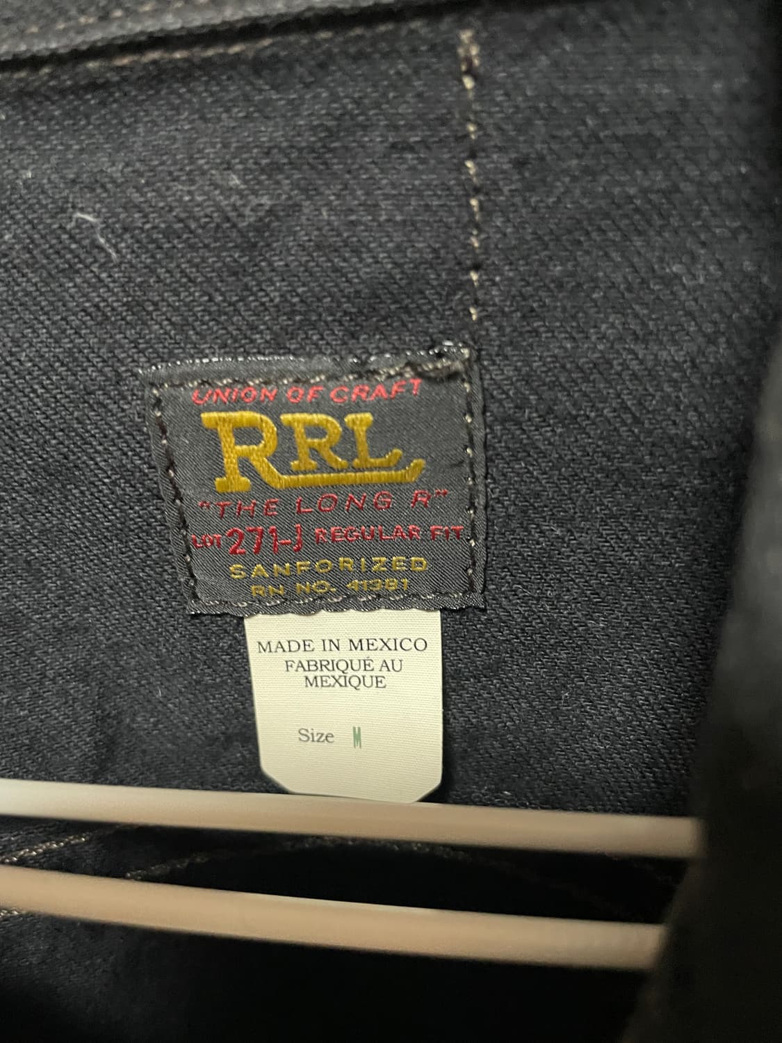 더블알엘 271 블랙데님 자켓 M사이즈 상품이미지2