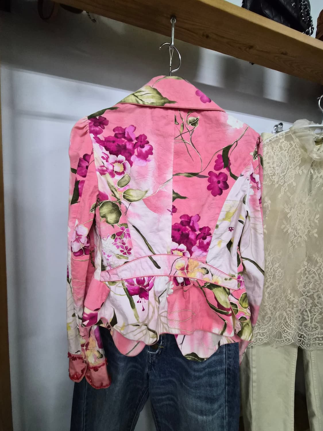 오브제 코랄 플라워 비즈 포인트 자켓 상품이미지7