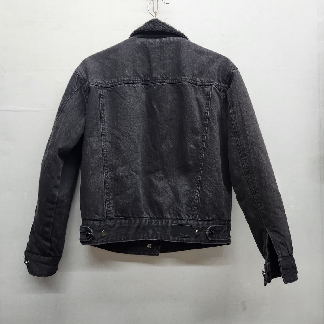 스파오 투포켓 크롭 흑청 자켓(양털) M 상품이미지3